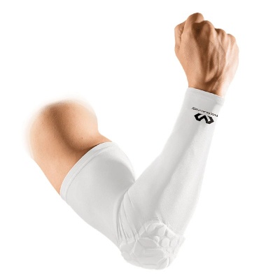McDavid 6500 White Hex Padded Basketball Arm Sleeve