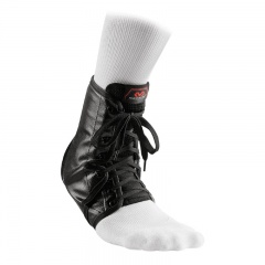McDavid A101 Laced Ankle Brace with Stays and Removable Inserts (Black)
