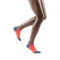 CEP Coral/Grey 3.0 No Show Compression Socks for Women
