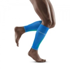 CEP Electric Blue/Light Grey Ultralight Pro Calf Compression Sleeves for Men
