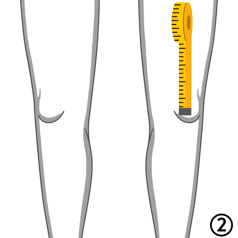 Starting from the centre of the knee cap, measure 15cm (6") up Donjoy Knee Brace Sizing 2