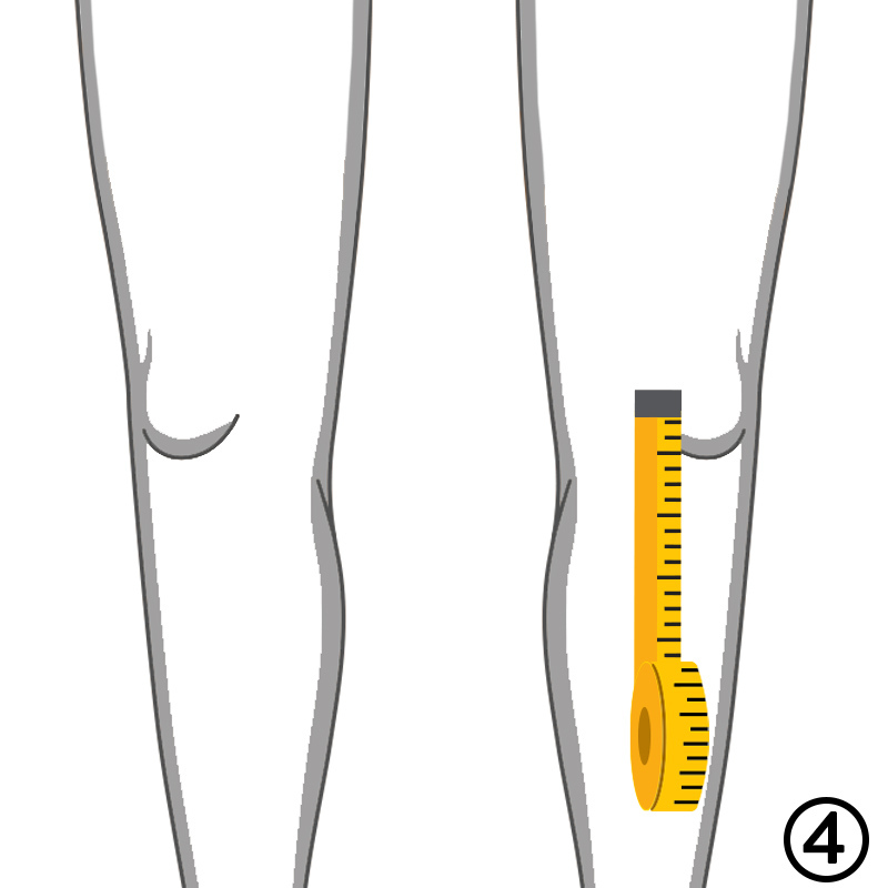 Starting from the centre of the knee cap, measure 15cm (6") down Donjoy Knee Brace Sizing 4