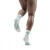 CEP Men's White and Blue Neon Mid-Cut Compression Socks for Running