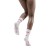 CEP Women's White and Pink Neon Mid-Cut Compression Socks for Running