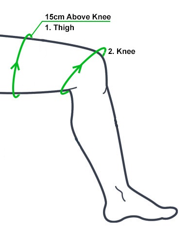 Measurements for the Bioskin Knee Support BioSkin Knee Support Measurements
