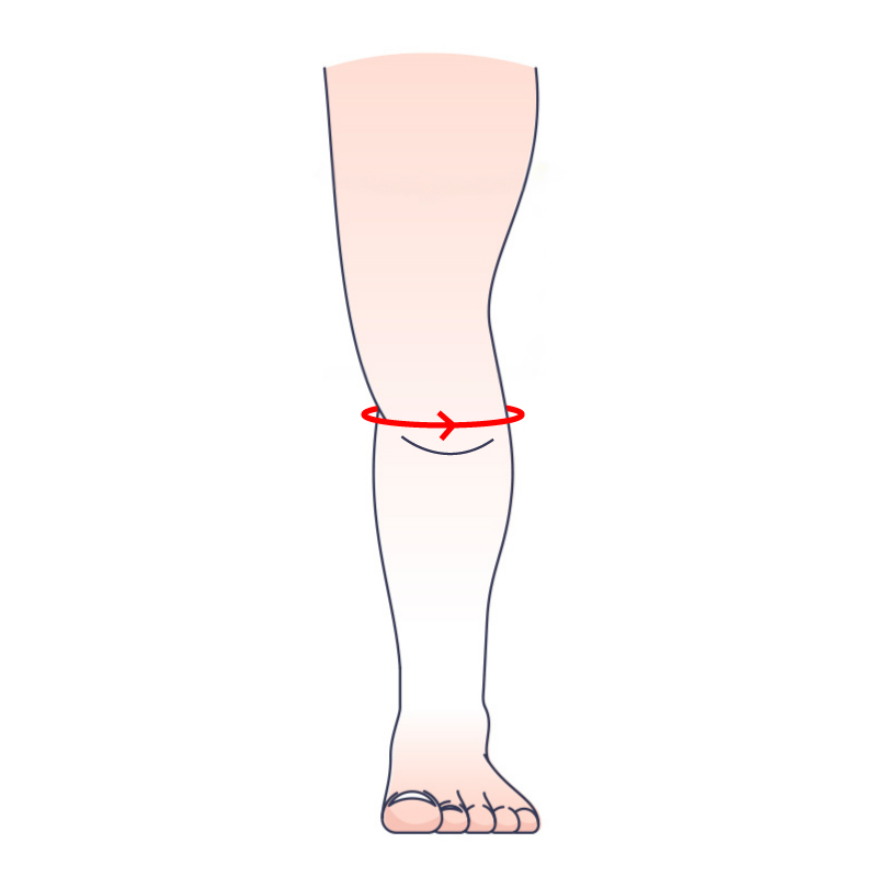 Knee sizing diagram