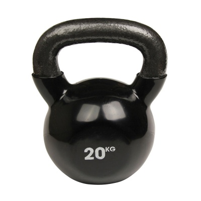 Fitness-Mad Black 20kg Kettlebell
