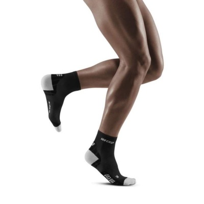 CEP Black/Light Grey Ultralight Short Compression Socks for Men