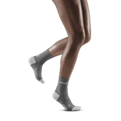 CEP Grey/Light Grey Ultralight Short Compression Socks for Women