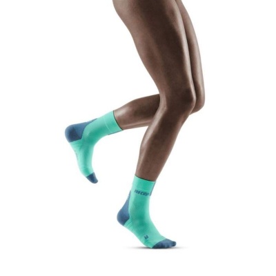 CEP Mint/Grey 3.0 Short Compression Socks for Women