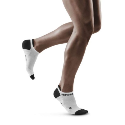 CEP White/Dark Grey 3.0 No Show Compression Socks for Men