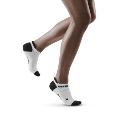 CEP White/Dark Grey 3.0 No Show Compression Socks for Women