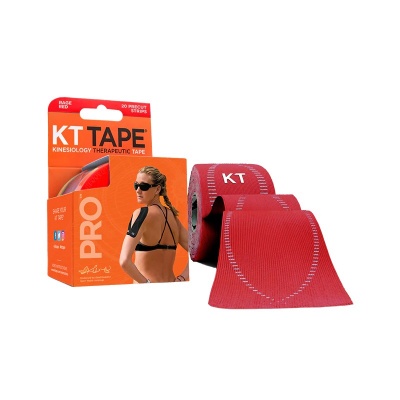 KT Tape Pro 10'' Precut Kinesiology Tape (Rage Red)