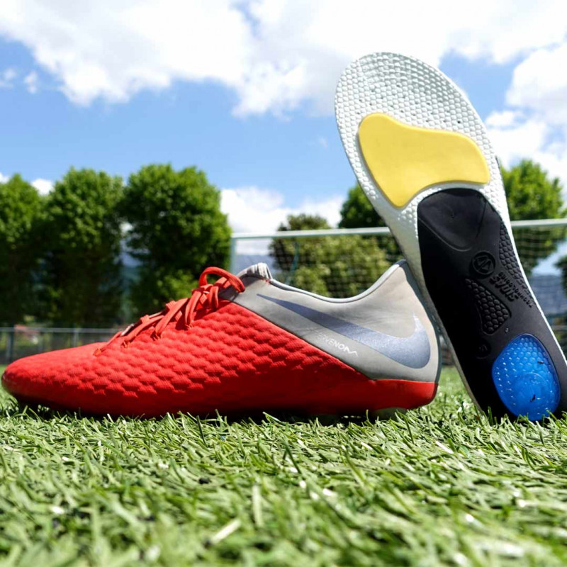 Sidas Football 3D Insoles on the Pitch with Football Boots