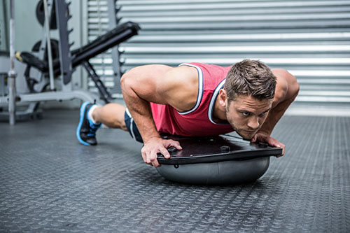 Bosu ball pushups chest workout