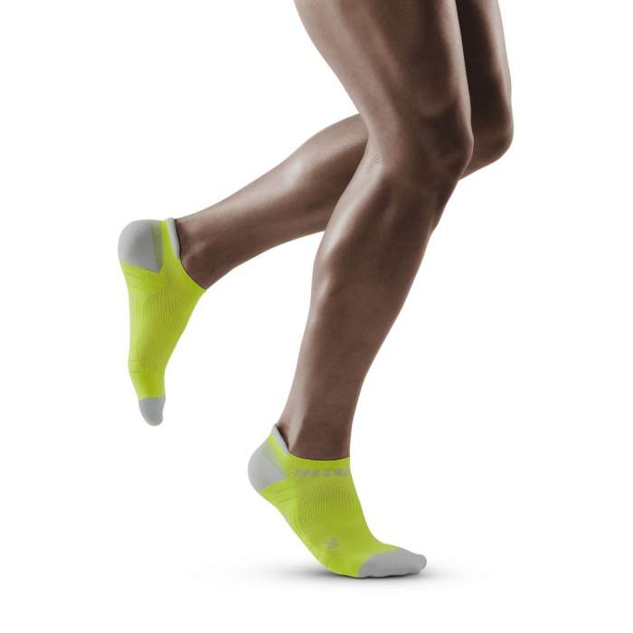 CEP Lime Grey 3.0 No Show Compression Socks for Men