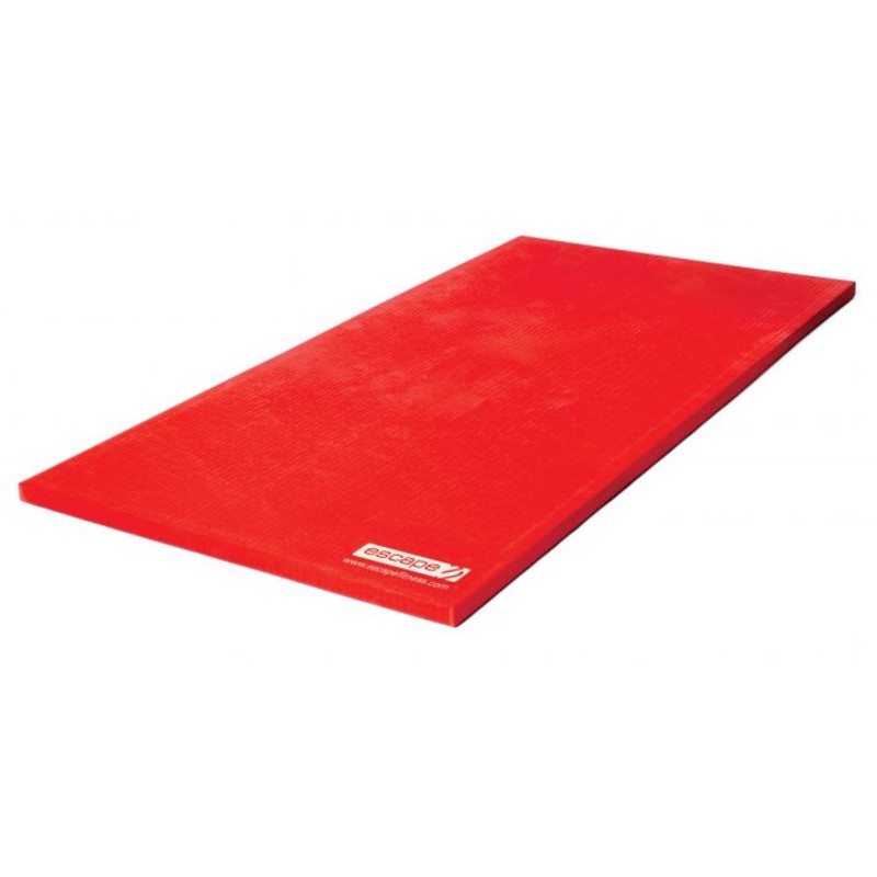 Used 3/4 Inch Thick Reversible Karate Mat - Red/Black, 40x40 Inch Puzzle Foam Tile