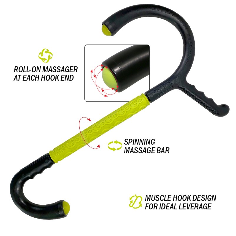The Muscle Hook includes many features to enhance your deep tissue massage