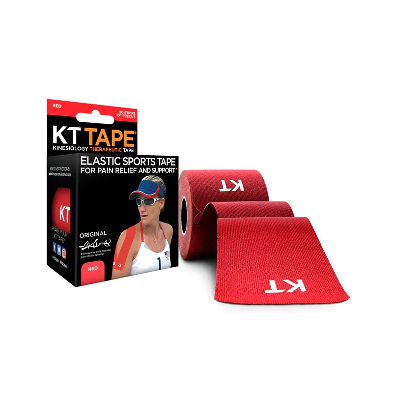 KT Tape Original 10Inch Precut (Red) Think Sport