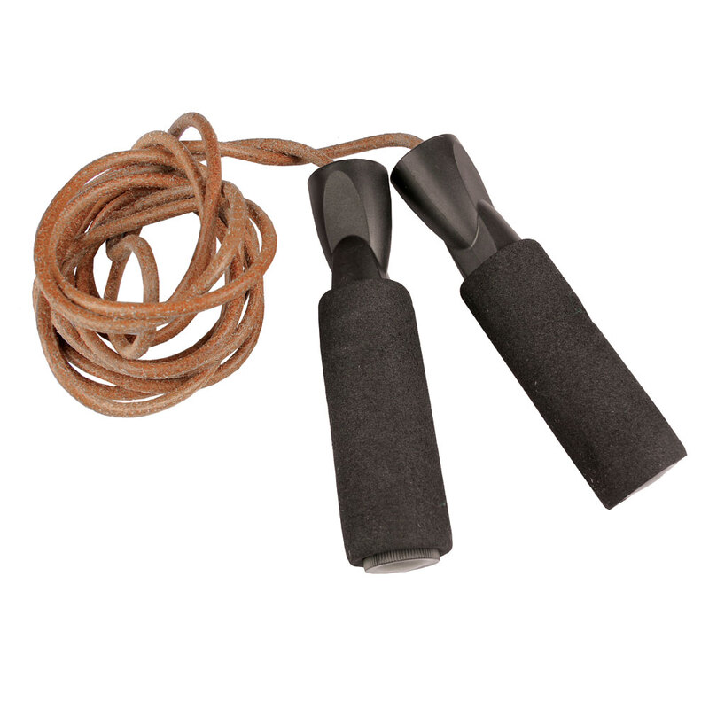 FitnessMad Leather Weighted Jump Rope Think Sport