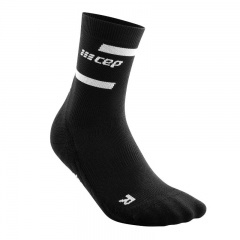 CEP Women's Mid-Cut Compression Running Socks (Black)