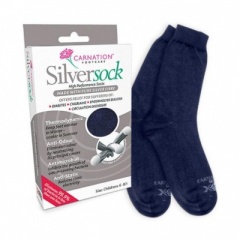 Carnation Footcare Children's Navy Thermal Silversocks