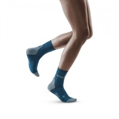 CEP Blue/Grey 3.0 Short Compression Socks for Women