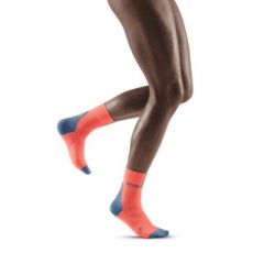 CEP Coral/Grey 3.0 Short Compression Socks for Women