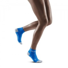 CEP Electric Blue/Light Grey Ultralight Pro Low Cut Compression Socks for Women