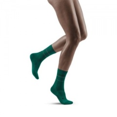 CEP Green Reflective Mid-Cut Compression Socks for Women
