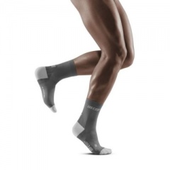 CEP Grey/Light Grey Ultralight Short Compression Socks for Men
