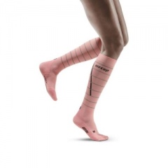 CEP Light Rose Reflective Running Compression Socks for Women