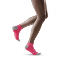 CEP Rose/Light Grey 3.0 Low Cut Compression Socks for Women