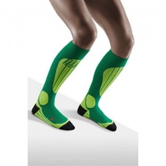 CEP Ski Thermo Forest/Light Green Compression Socks for Women