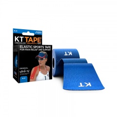 KT Tape Original 10'' Precut Kinesiology Tape (Blue)