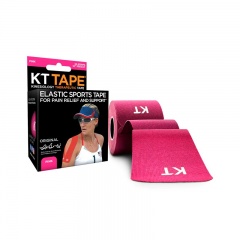 KT Tape Original 10'' Precut Kinesiology Tape (Pink)