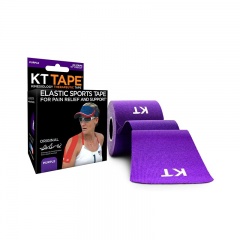 KT Tape Original 10'' Precut Kinesiology Tape (Purple)