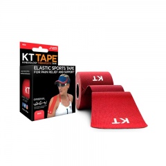 KT Tape Original 10'' Precut Kinesiology Tape (Red)