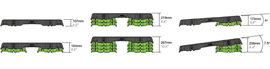 step and riser configurations